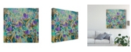 Trademark Global Sue Davis Purple Flowers Abstract Modern Canvas Art - 15" x 20"